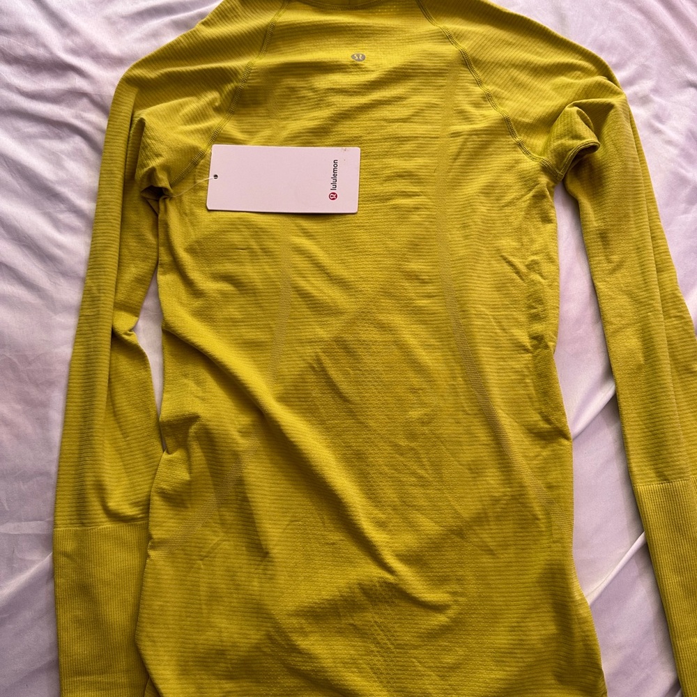 NEW Lululemon Yellow Serpentine Swiftly Long Sleeve